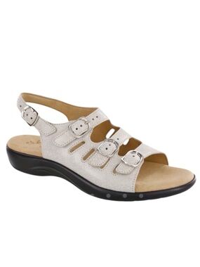 SAS Leather Mystic Slingback Adjustable Sandals Sz 8N